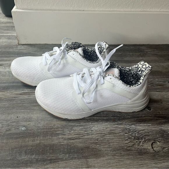 Avia Women's Deluxe Athletic Sneaker, White/Leopard - Picture 5 of 13